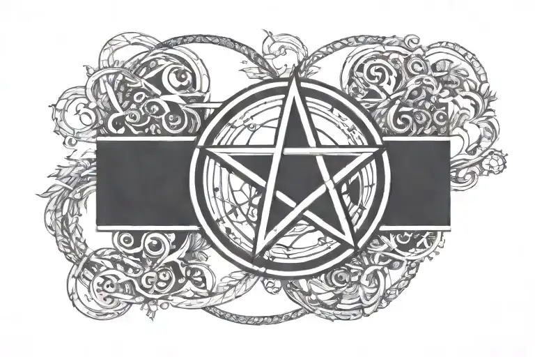 A Casual Line With A Pentagram In The Middle