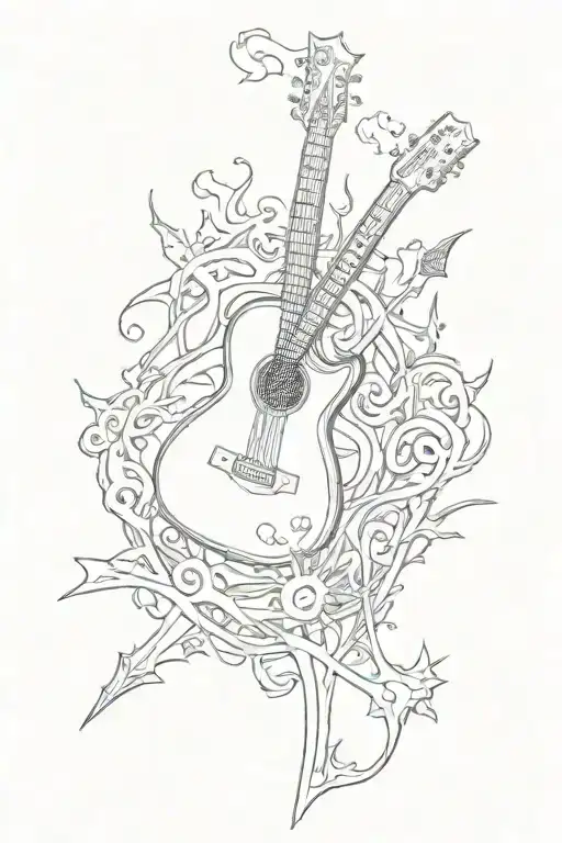 Hunting Guitar Merging Together