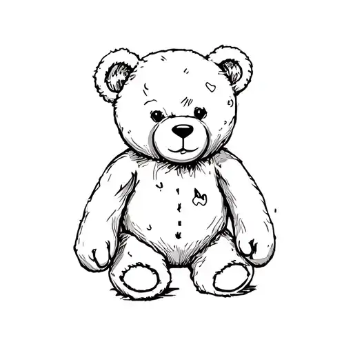 Old Teddy Bear Beat Up