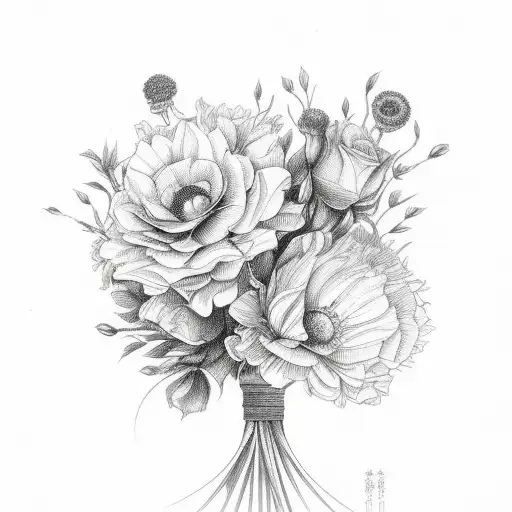 Floral Bouquet With Stem