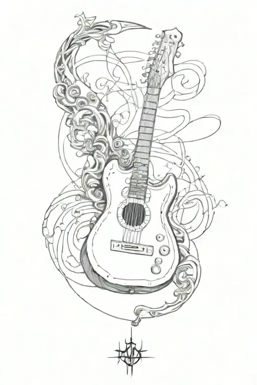Guitar Tattoo Neck As A Gun Morphing