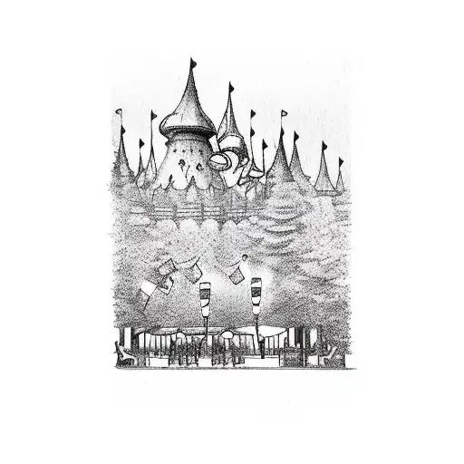 Amusement Park With Mini Clowns