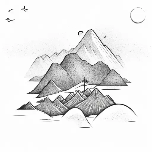 Beach With Mountain Jungle Background