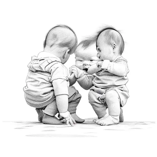 Two Baby Handshake