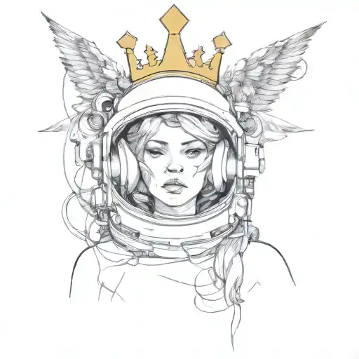 Crown Astronaut Chic Art Sexy