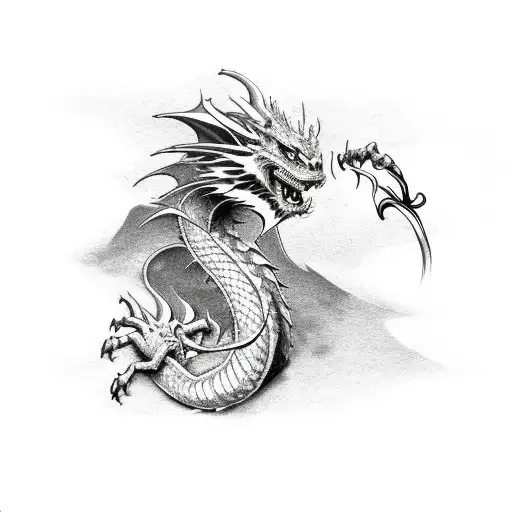 Dragon Wrapped Around Forearm