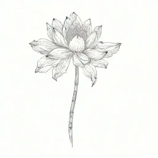 A Lotus Flower Intertwined Symbolizing Strength Family Spirituality