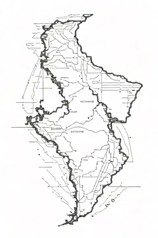 Syria Map Outline With A Syrian Sword