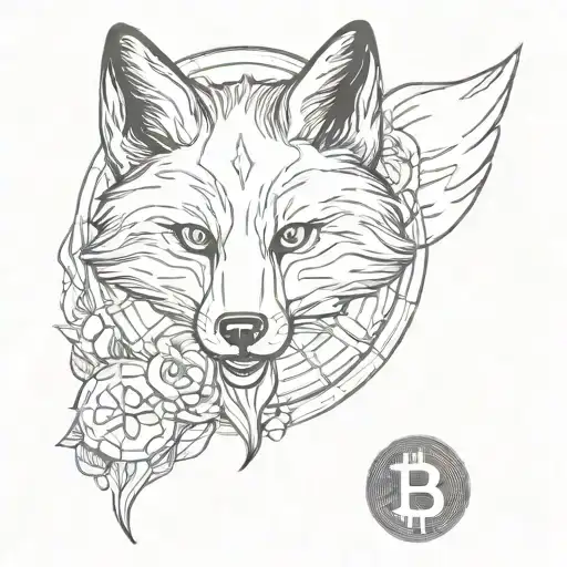 A Fox Holding A Bitcoin Logo