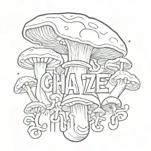 The Word Chavez Spelled With Mushrooms
