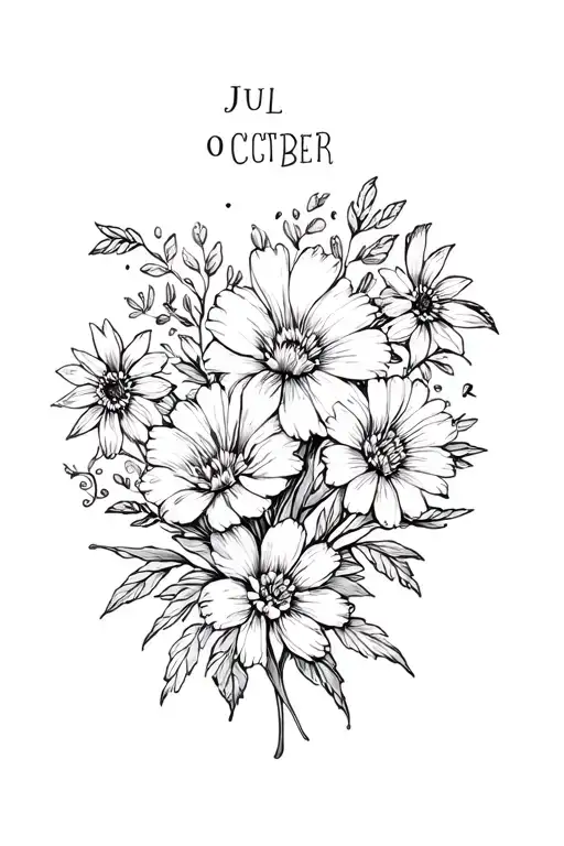 Books With July And October Birth Flower