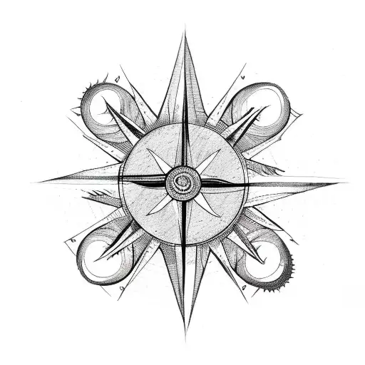 Sun With Direction Compass