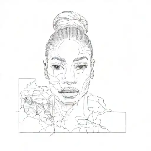 A Woman With Blond Hair In An African Continent Map Showing