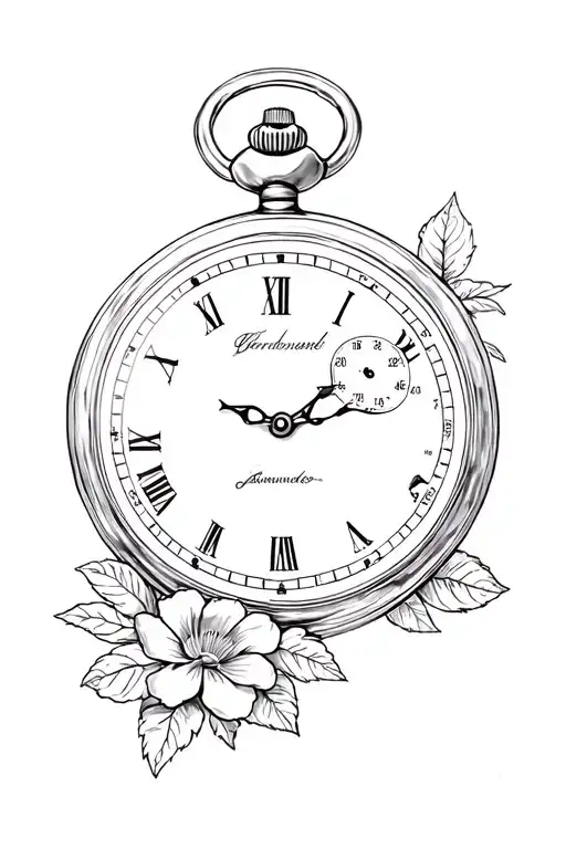 Pocket Watch Rose Gardenia