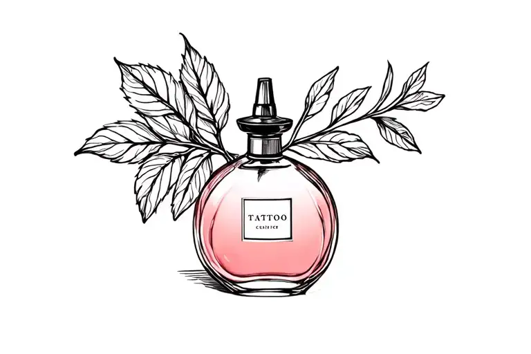 Wine Plant And Perfume Bottle