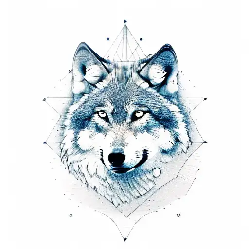 Wolf In A Circular Stamp