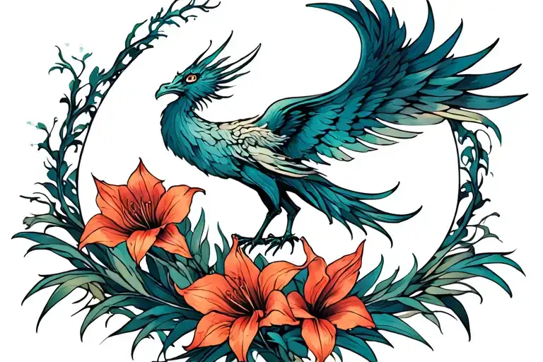 Phoenix Rising With Gladiolus