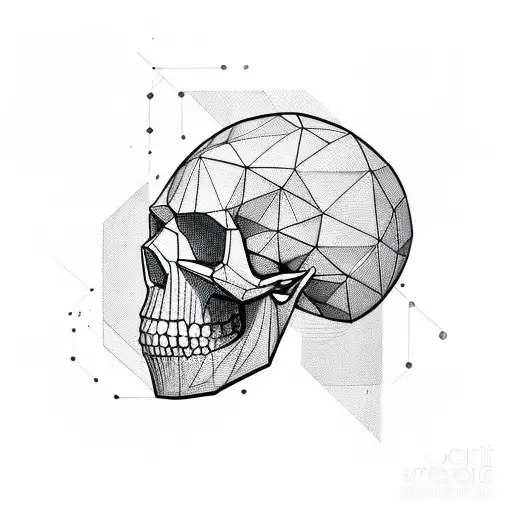 Geometric Skull With Futuristic Elements
