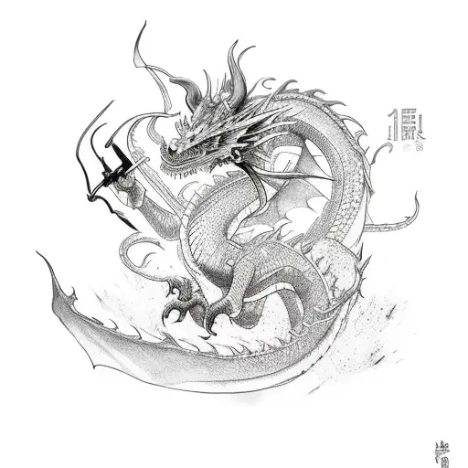Dragon Rider With Weapons