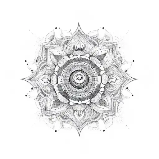 Swastik Sign With Lotus