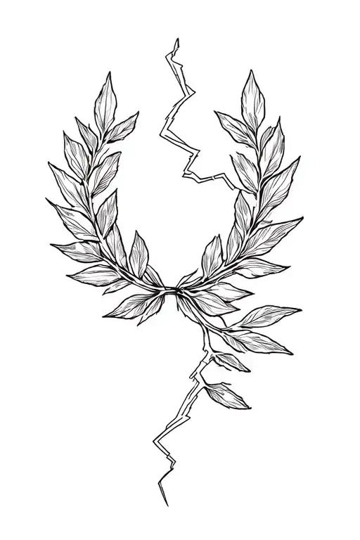 Laurel Leaf Wreath From Lightning Strike