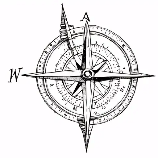 Compass With A Plane In It