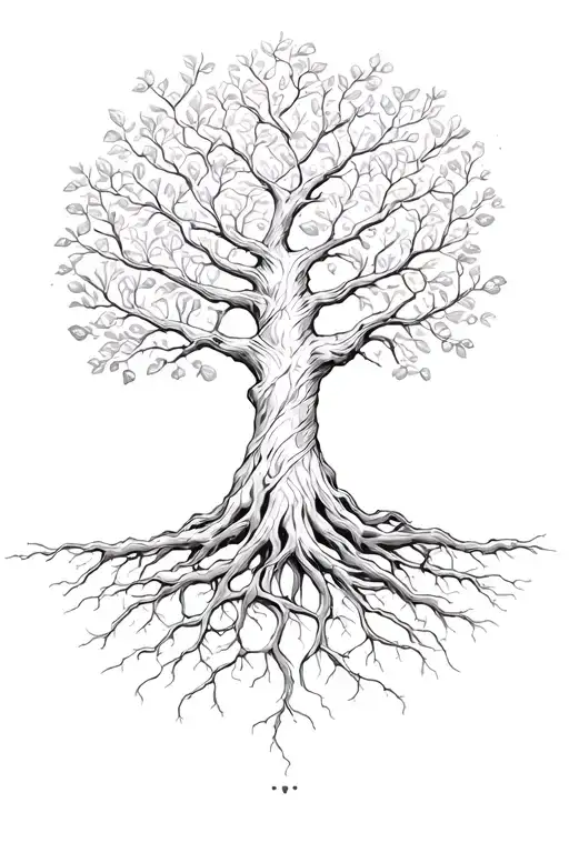 Tree Of Life Intertwined Symbolizing The Client's Love