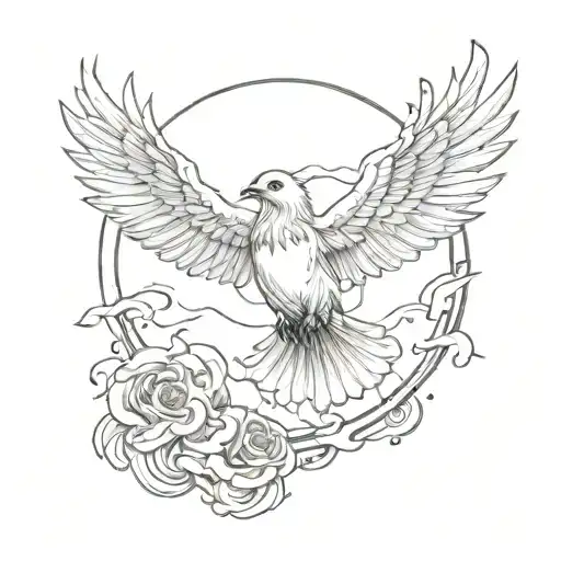 Black Hole Sun Rising Phoenix Bird