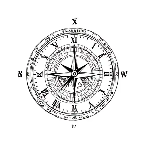 Mountain Compass Roman Watch