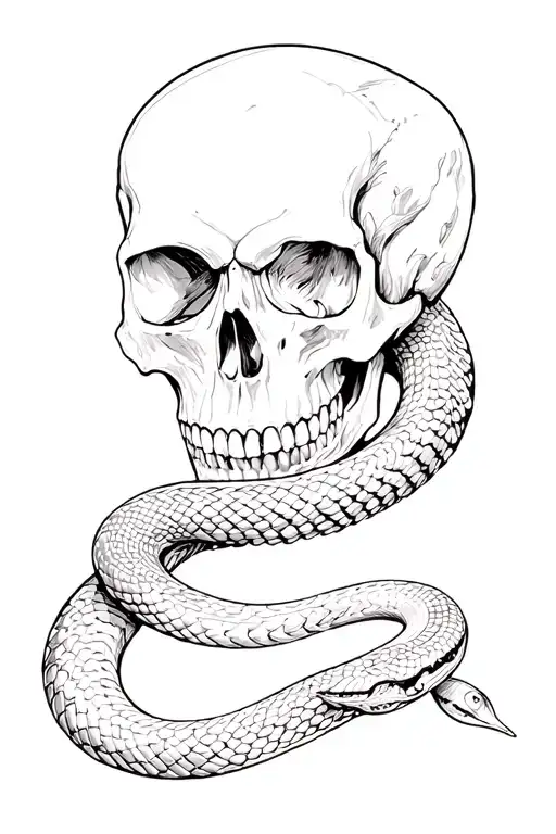 Skull And Snake