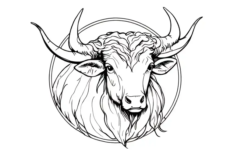 Virgo Zodiac Sign With Ox Head