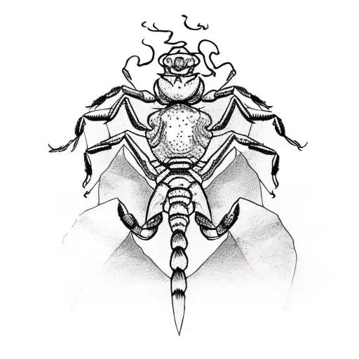 Scorpion With Flames