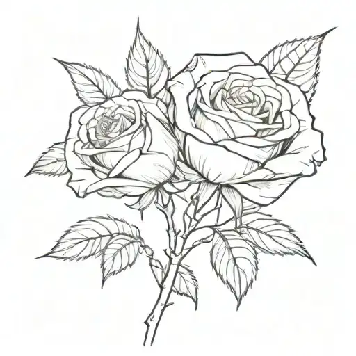 Rose With Stem Snapped In Half