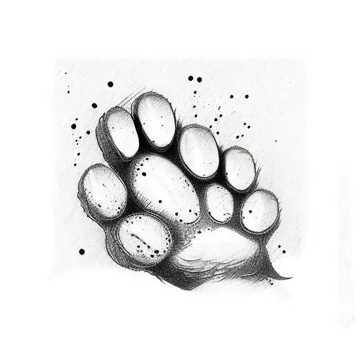 Dog Paw And Cat Paw