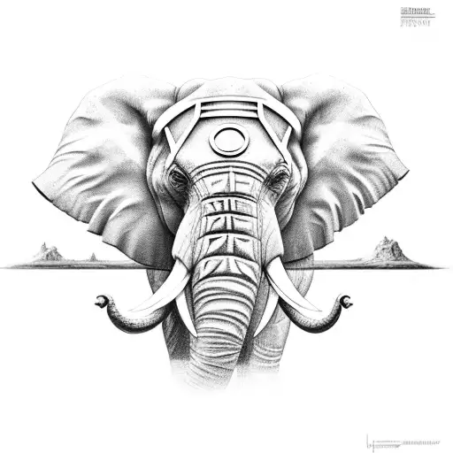 Elephant Face With Armor