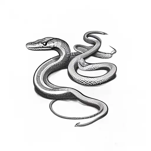 Snake Wrapped Around A Guitar