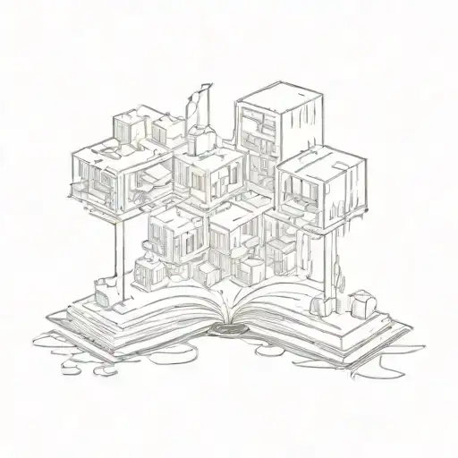 Three Blocks Out Of Which One Opens Like A Book