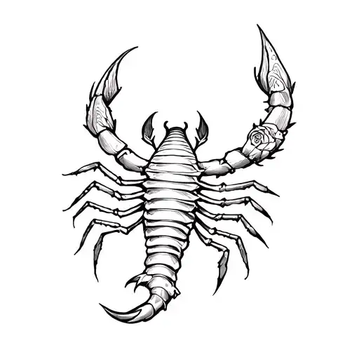 Scorpio With Rose Tail