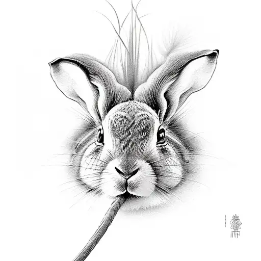 Hare's-tail Grass Black And White