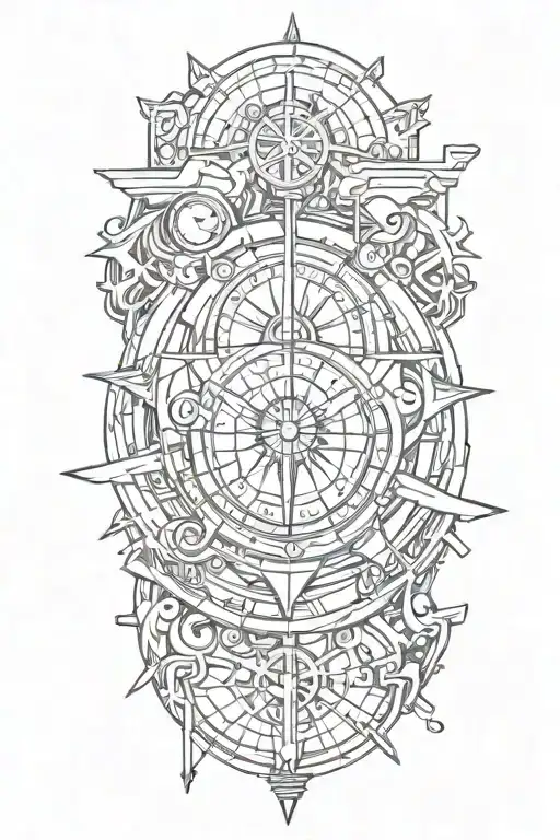 Hockey Symbol And Compass