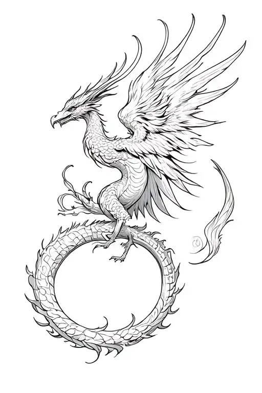 Phoenix Rising Out Of Dragon Tail