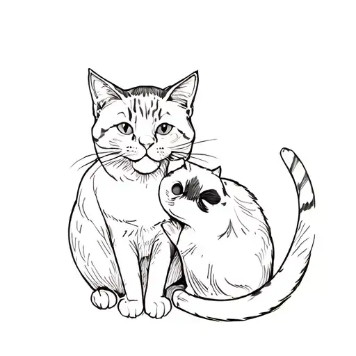 Cat Playing Together