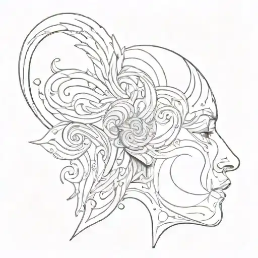 The Word Fondness Vertically Behind The Ear