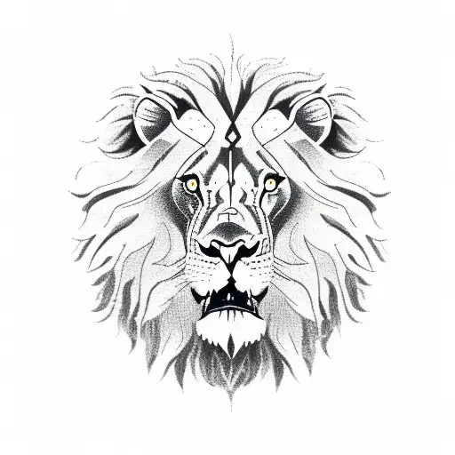 Lion With Broken Clock On Its Eye