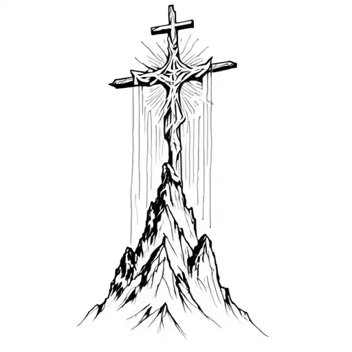 A Cross On Top Of A Mountain