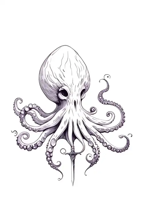 Octopus Tentacle And Dagger