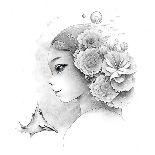 A Girl With A Pisces Horoscope Holds An Orphaned Flower