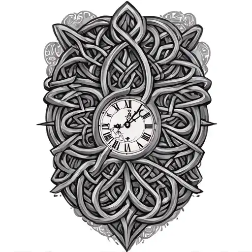 Celtic Trinity Knot Clock Face