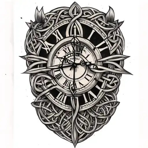 Celtic Trinity Knot Clock Face