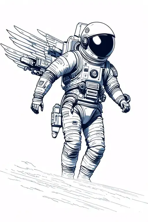 Spaceman Full-length Flying In Space Themed